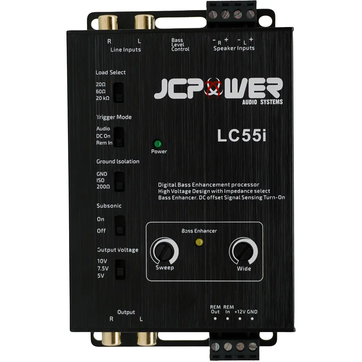Jcpower Lc55i Line-Out Converter For Subwoofer & Bass Restoration Processor Car Audio 1