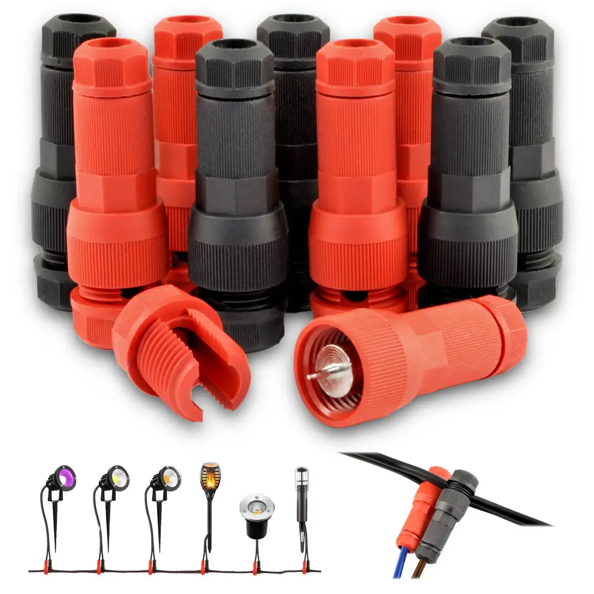 Low Voltage Quick Disconnect 12-16 Gauge Piercing Connectors For Landscape Lights 1