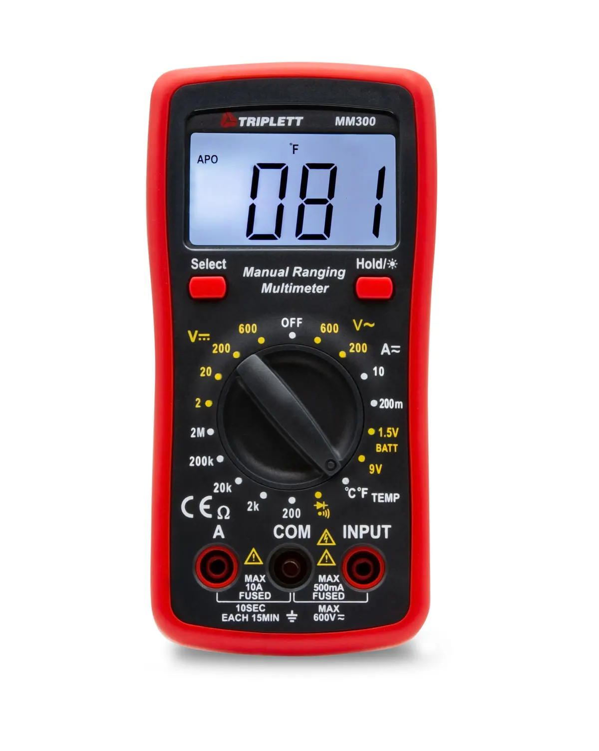 3 ½ Digit 2,000 Count True Rms Manual Ranging Digital Multimeter - (Mm300) 1