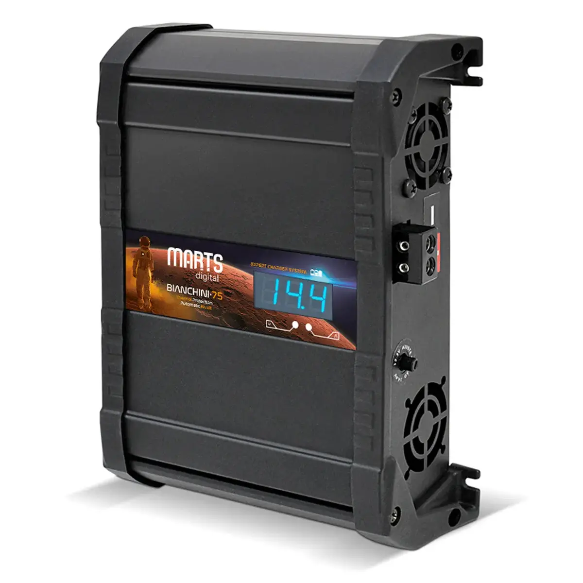Marts 75A 110-220V Ac To 12.3V-14.4V Dc Power Supply & Battery Charger With Volt/Amp Meter 1