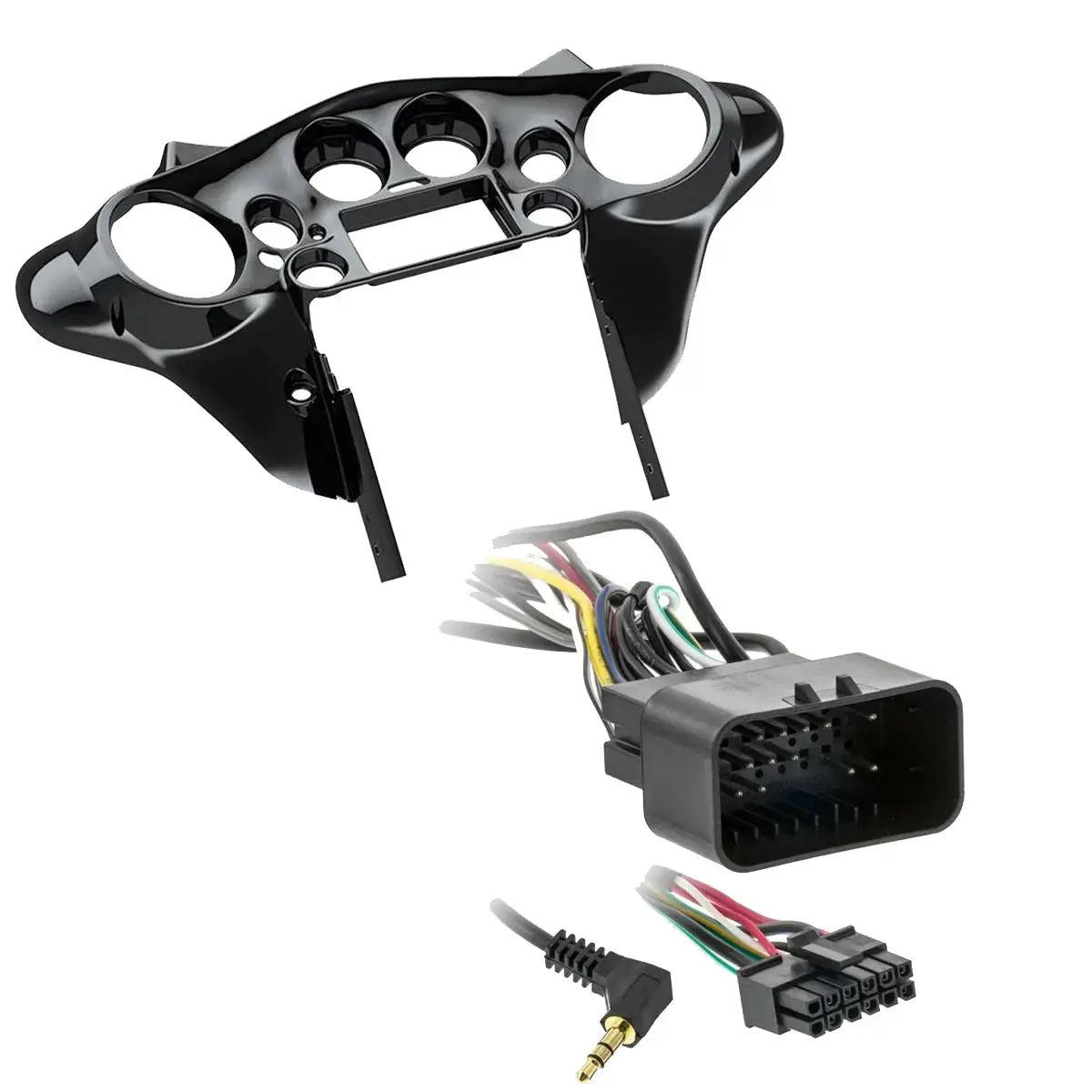 Metra 95-Hdif 2 Din Batwing Fairing W/ Wiring Harness For Harley Davidson Vehicles 1