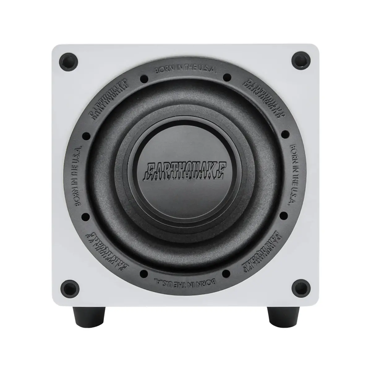Earthquake Sound Minime Dsp P8w 8" 600W Compact Powered Subwoofer Passive Radiators, White 1