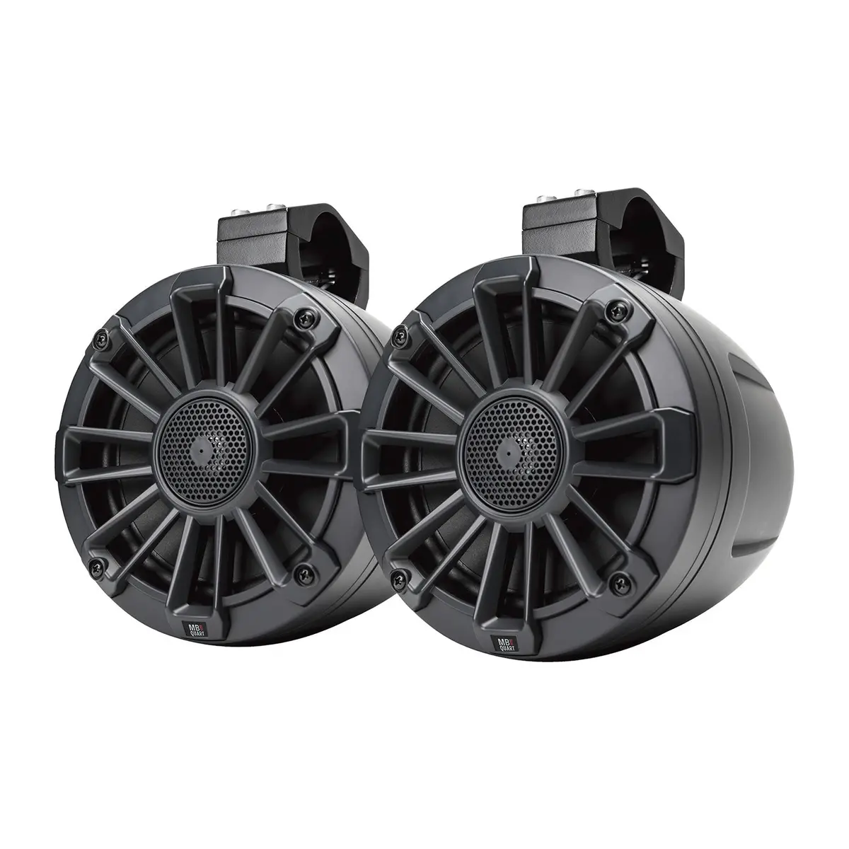 Mb Quart Npt1-116 Black 6.5" Coaxial Wake Tower Speaker With Interchangeable Grilles & Mounting Hardware Pair 1