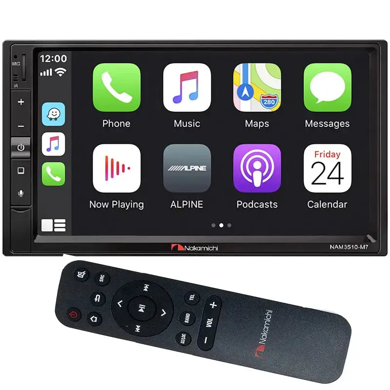 Nakamichi Nam3510-M7 7" Double Din Digital Receiver Apple Carplay Android Auto Car Stereo 1