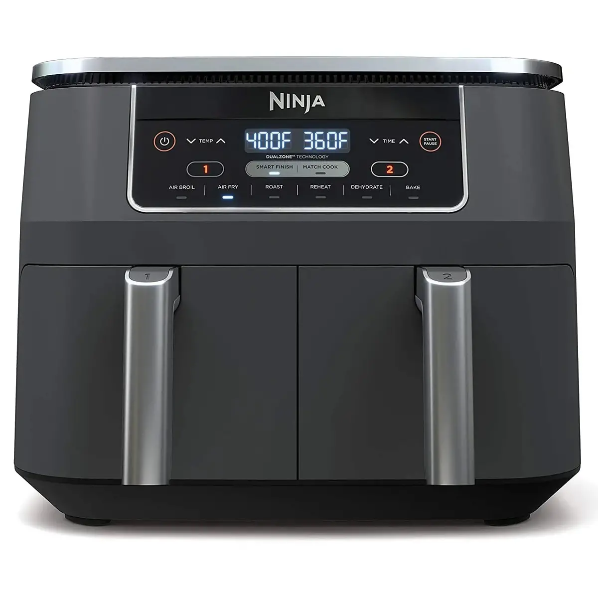 Ninja Dz201 8Qt Original Dualzone 2 Basket Air Fryer With 6 Functions (Refurbished) 1