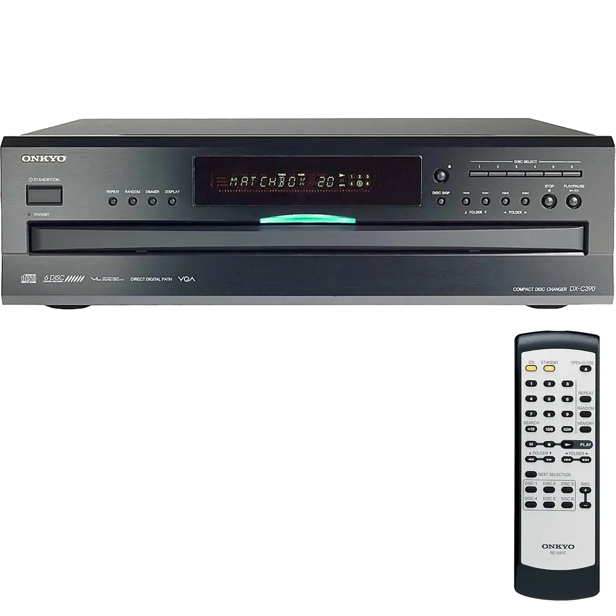 Onkyo Dx-C390 6-Disc Carousel Cd Changer Cd Player Black - Refurbished 1