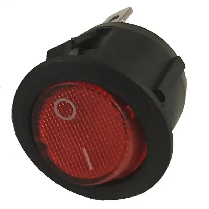 On Off Switch Round Red Light Toggle On-Off Rocker Switch 12V 3-Pin (10 Pack) 1