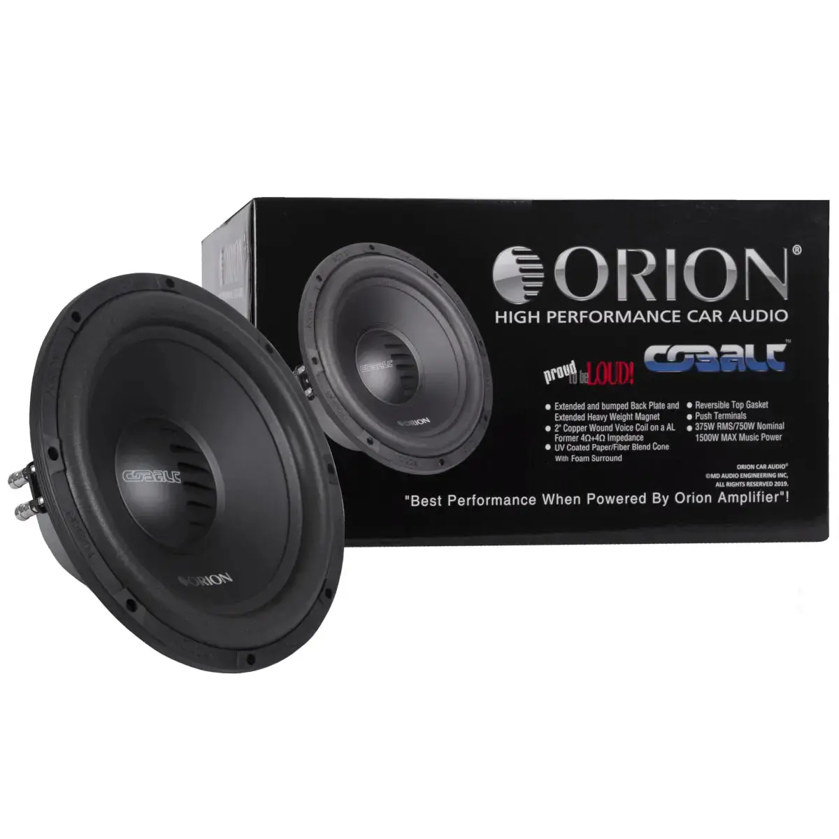 Orion Cobalt Series Ct124d 12" Subwoofer 1500W Max Music Dual Voice Coil 4 Ohms (Each) 1