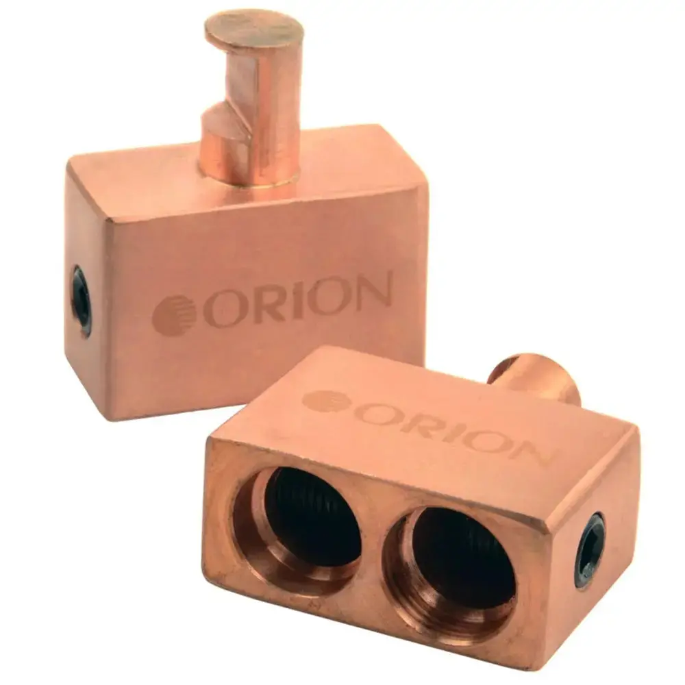 Orion W10-2X0-Ccbl Wired Converter 1 Male 0 Gauge To 2 Female 0 Gauge Red Copper Block (Pair) 1