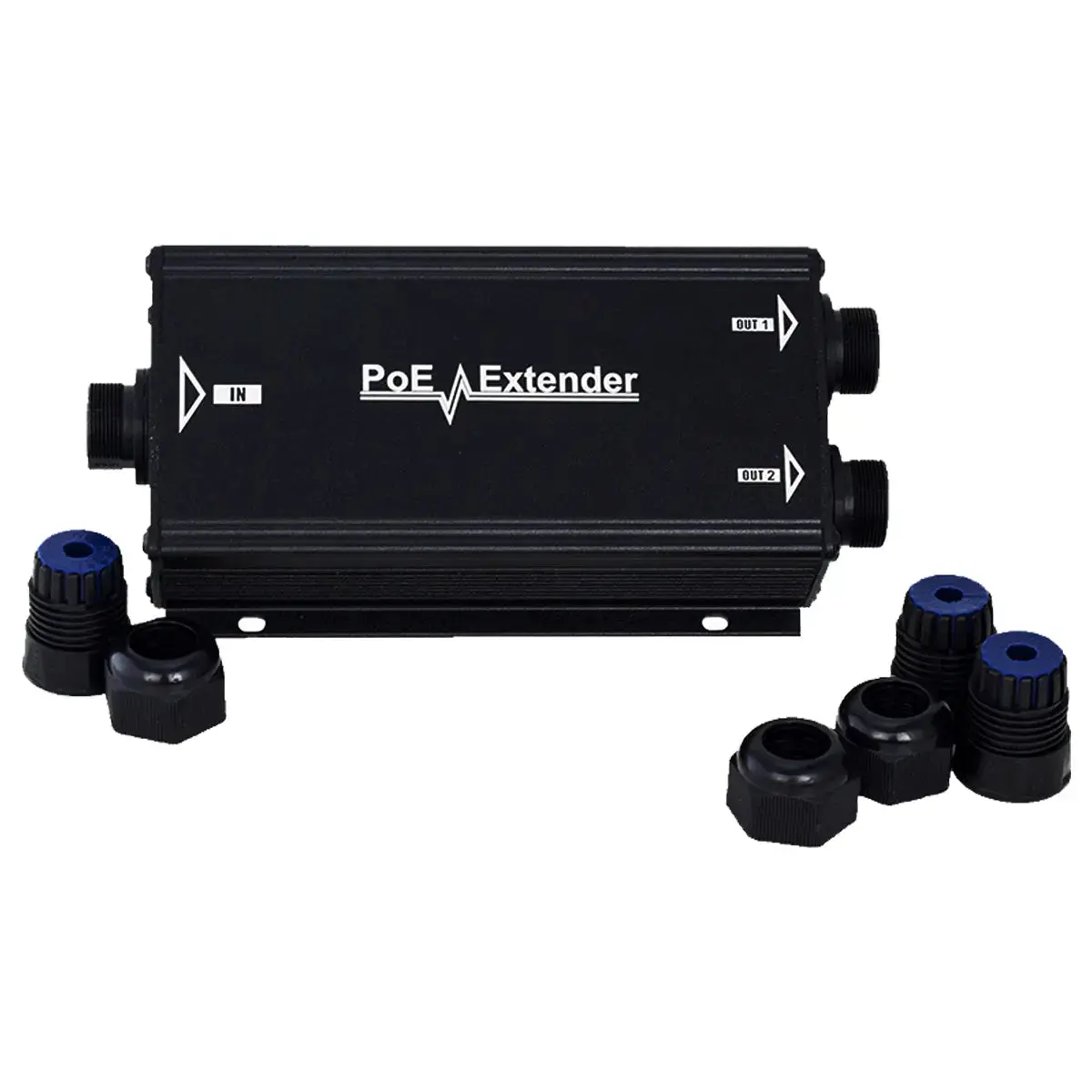 Poe-Ex2003-2Wp-60W 2 Ports Outdoor Waterproof Gigabit 60W Poe Aluminum Case Extender 1