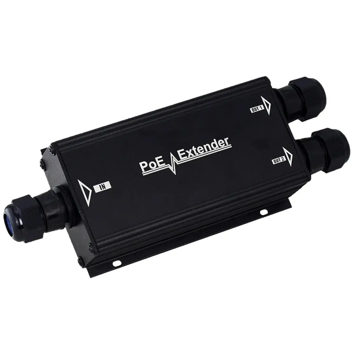 Poe-Ex2003-2Wp-60W 2 Ports Outdoor Waterproof Gigabit 60W Poe Aluminum Case Extender 2