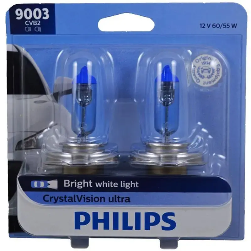 Philips 9003 Hb2 60/55W Crystal Vision Ultra Hid Look Headlight (Pair) 1
