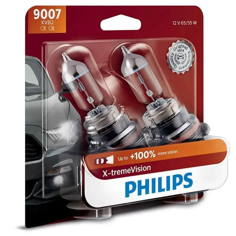 Philips 9007 Hb5 X-Treme Vision 65/55W Halogen Headlight 3400K (Pair) 1