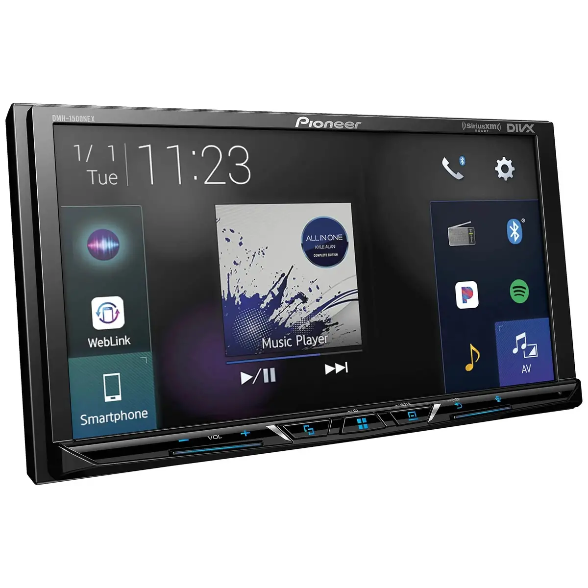 Pioneer Dmh-1500Nex Digital Media Receiver With 7" Wvga Display, Apple Carplay, Android Auto, Built In Bluetooth 1