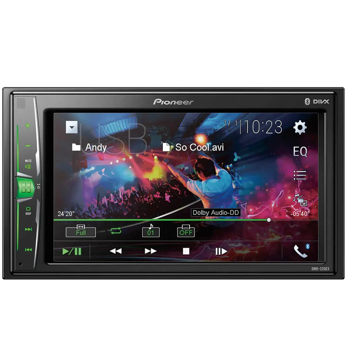 Pioneer Dmh-220Ex Bluetooth Digital Multimedia Receiver With 6.2" Wvga Touchscreen Display 1