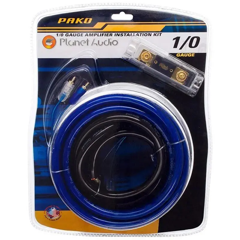 Planet Audio Pak0 0 Gauge Complete Amplifier Install Kit 1/0 Awg 0G 1