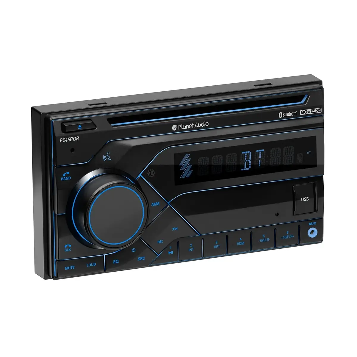 Planet Audio Pc45rgb Double Din Car Stereo Cd Player Usb Bluetooth W/ Remote 1