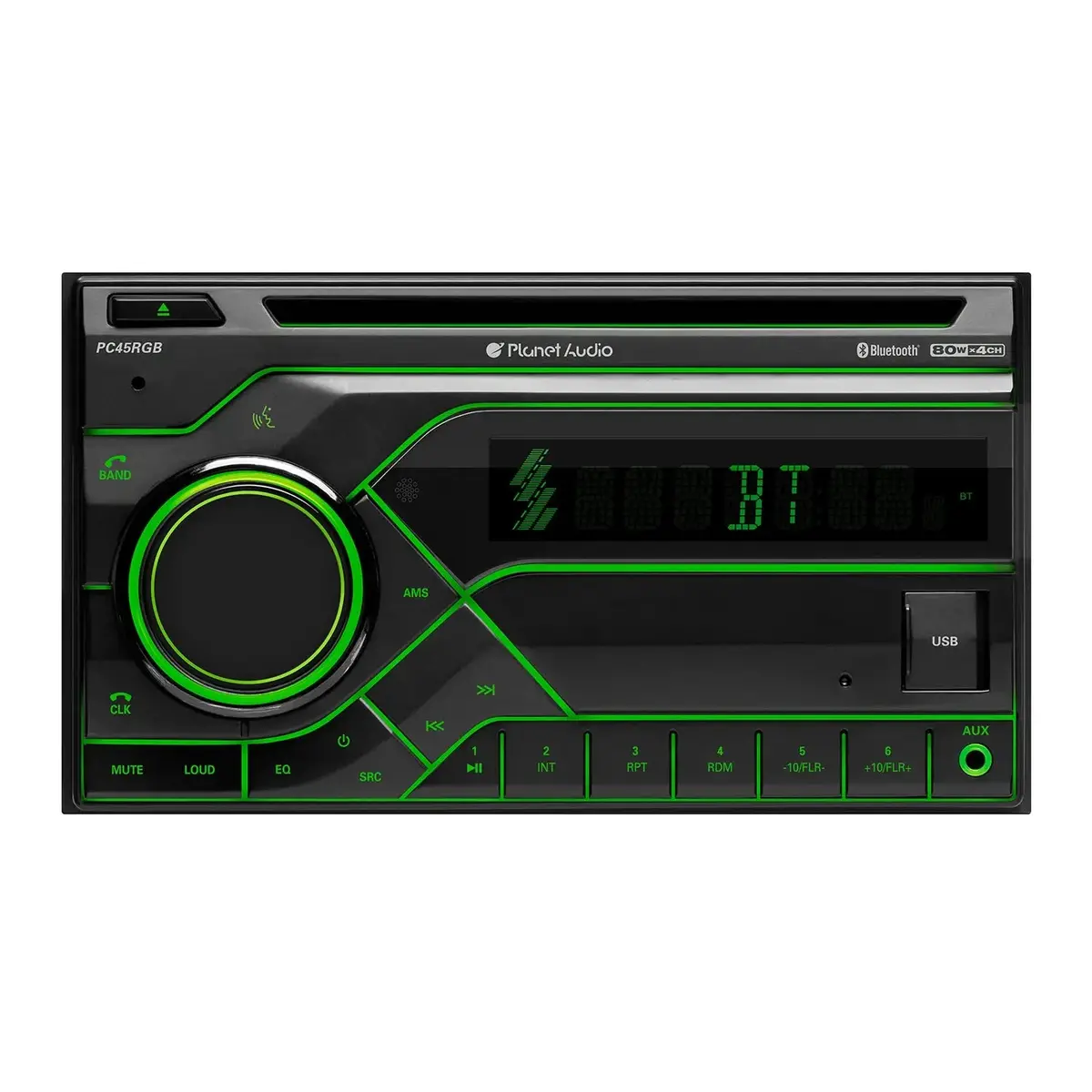 Planet Audio Pc45rgb Double Din Car Stereo Cd Player Usb Bluetooth W/ Remote 2