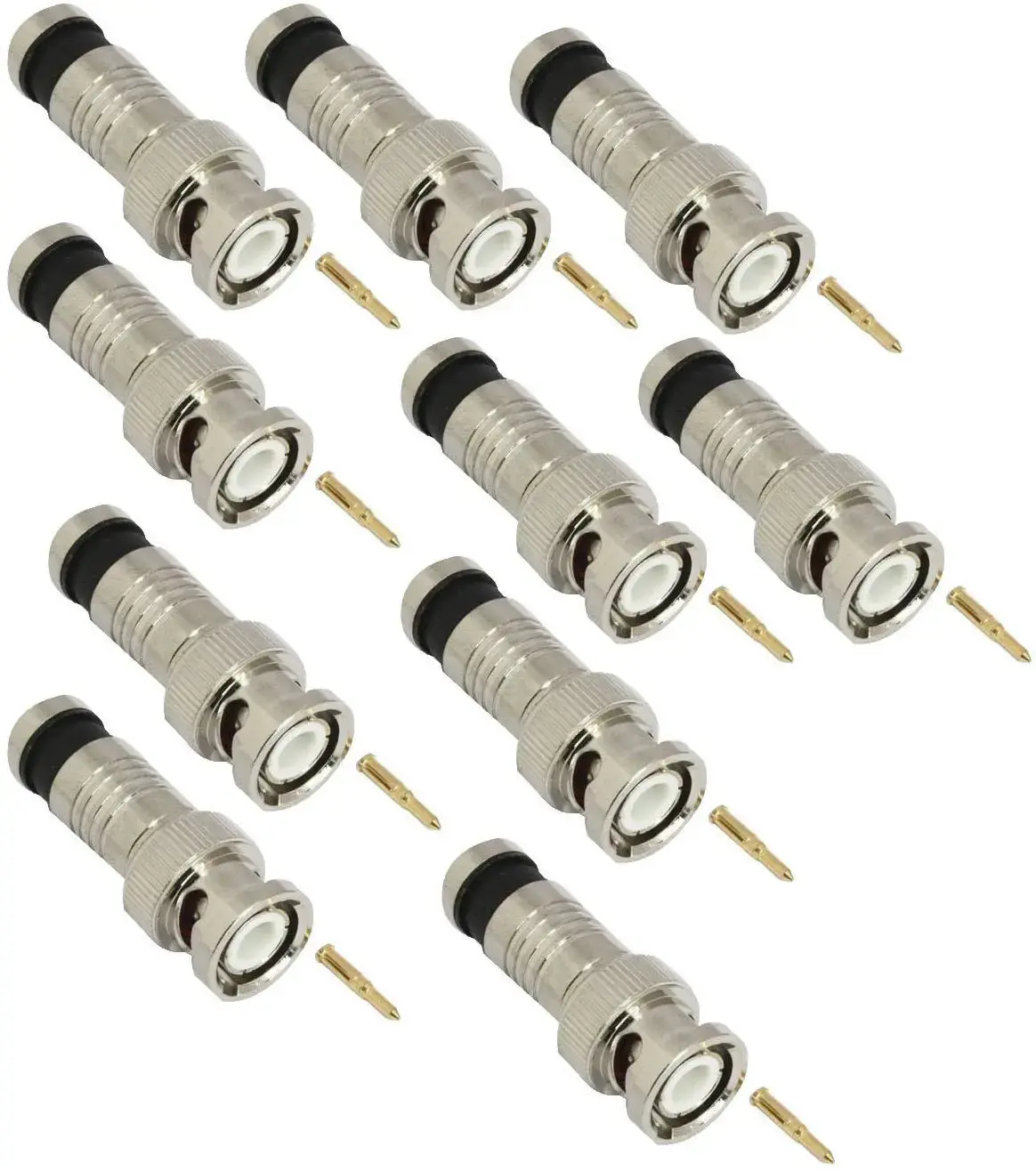 Premium Adapter Bnc Compression Connector For Rg6 Coax Cables 1