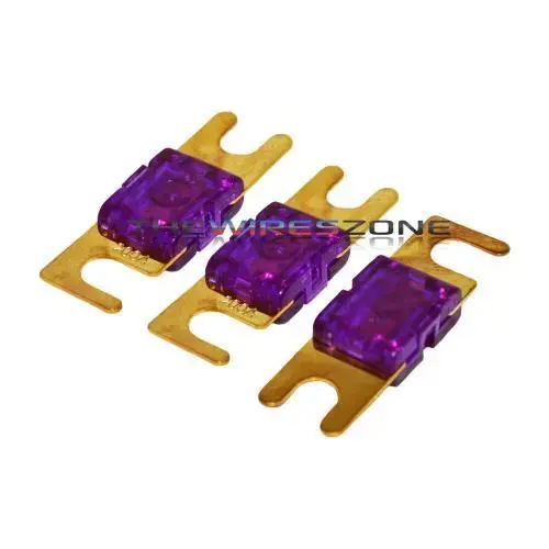 Purple Gold Plated 200 Amp Mini Anl Fuse (3/Pack) 1
