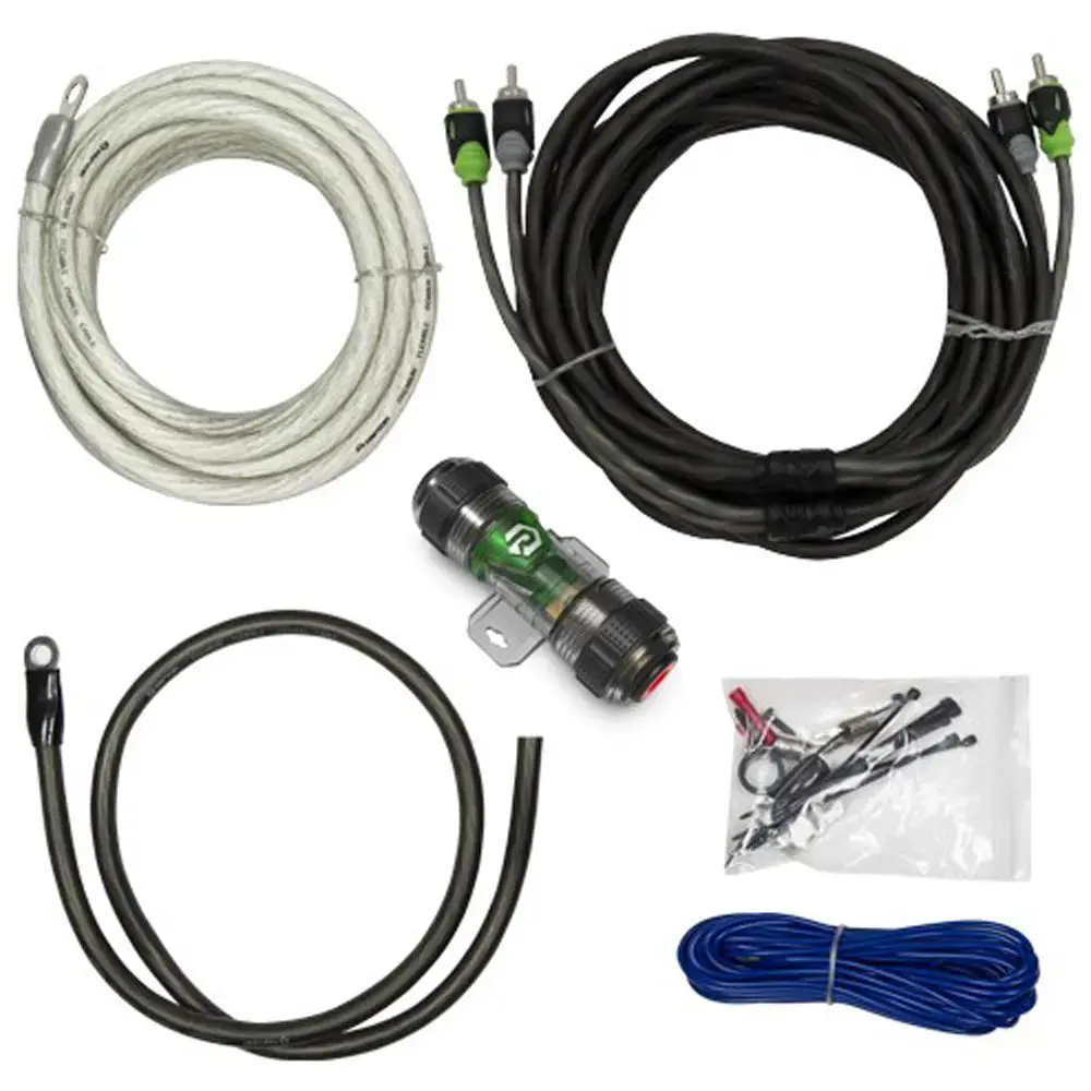 Raptor R5a4 Pro Series 1500W 4 Awg Amp Kit With Rca Cable Oxygen Free Copper 1