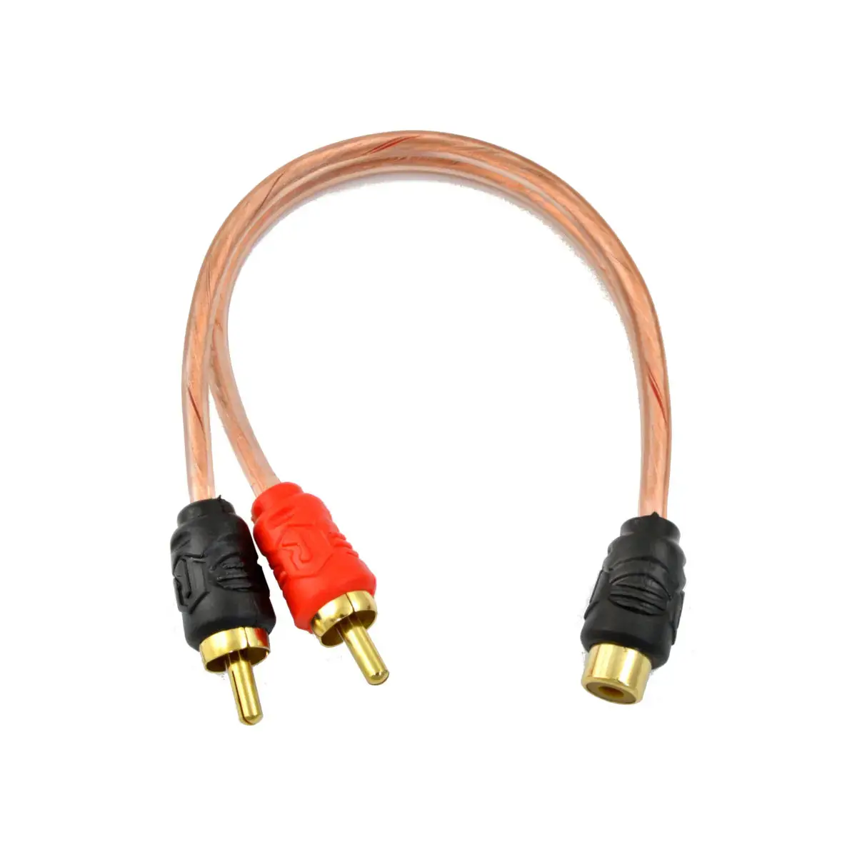 Raptor Rca600-Y1 6-Inch 2 Male To 1 Female Rca Y Adapter Splitter Audio Cable 6" 1