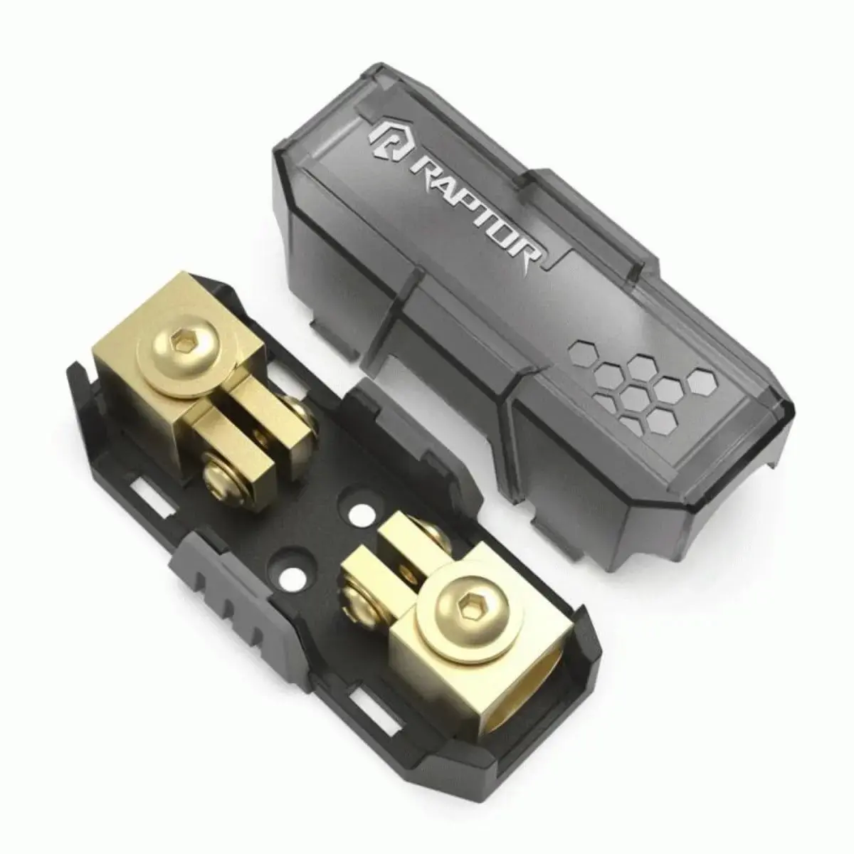 Raptor Rm2anl1 Pro Series 24K Gold-Plated 1/0 Or 4 Awg Mini Anl & Anl Fuse Holder 1