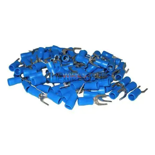 St-117 Blue 14/16 Gauge #8 Spade Terminal (100/Pack) 1
