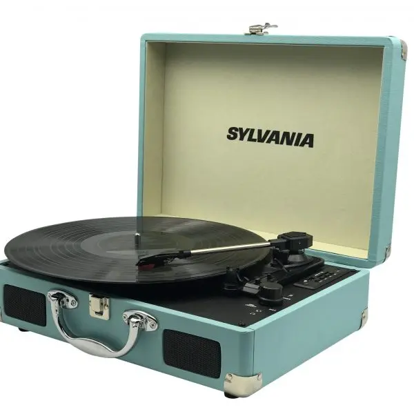 Sylvania Bluetooth Retro Turntable With Stand & Fm Radio 2