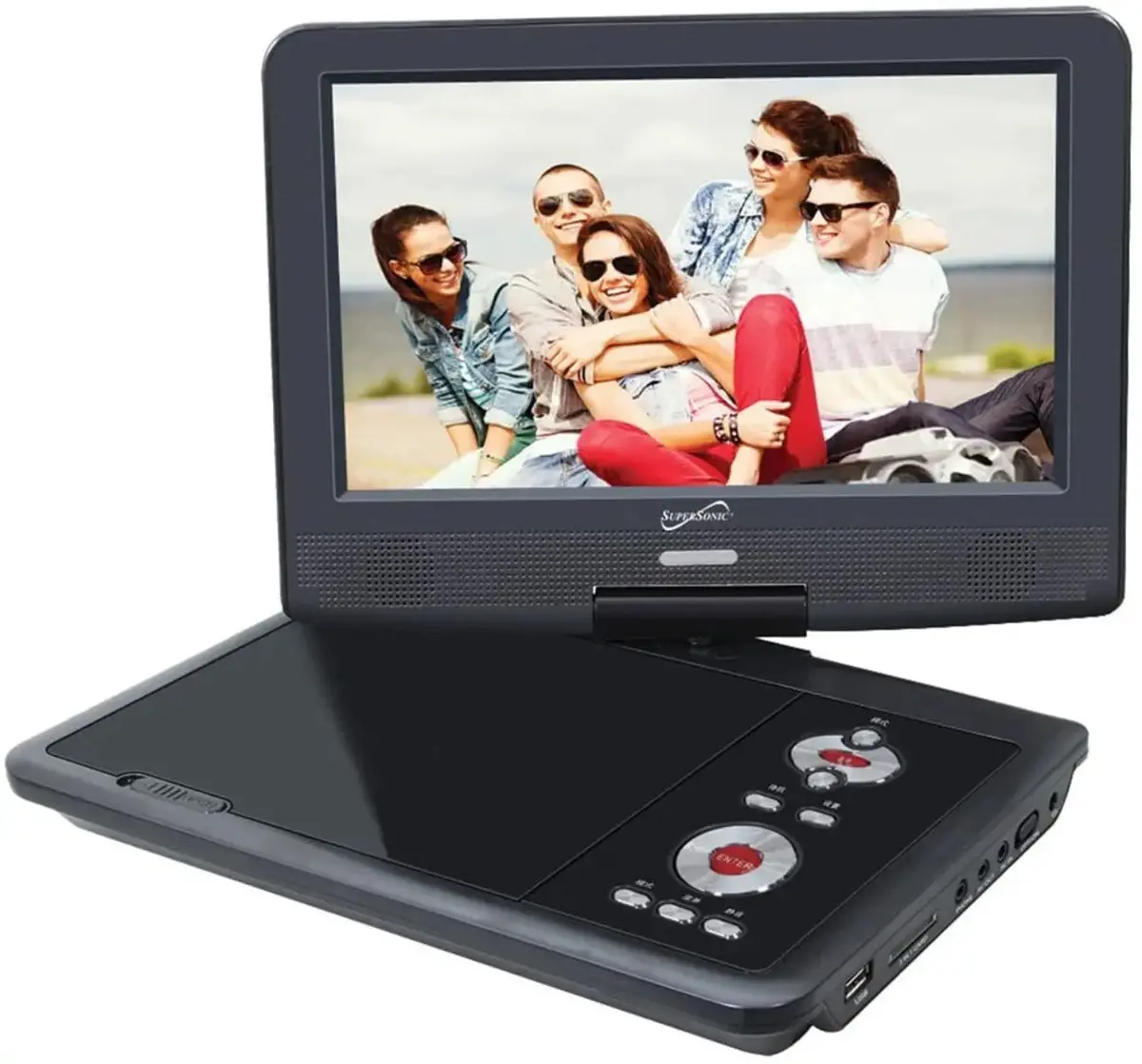 Supersonic Sc-259 9" Portable Dvd Player And Digital Tv With Usb ,Sd Inputs And Swivel Display 1
