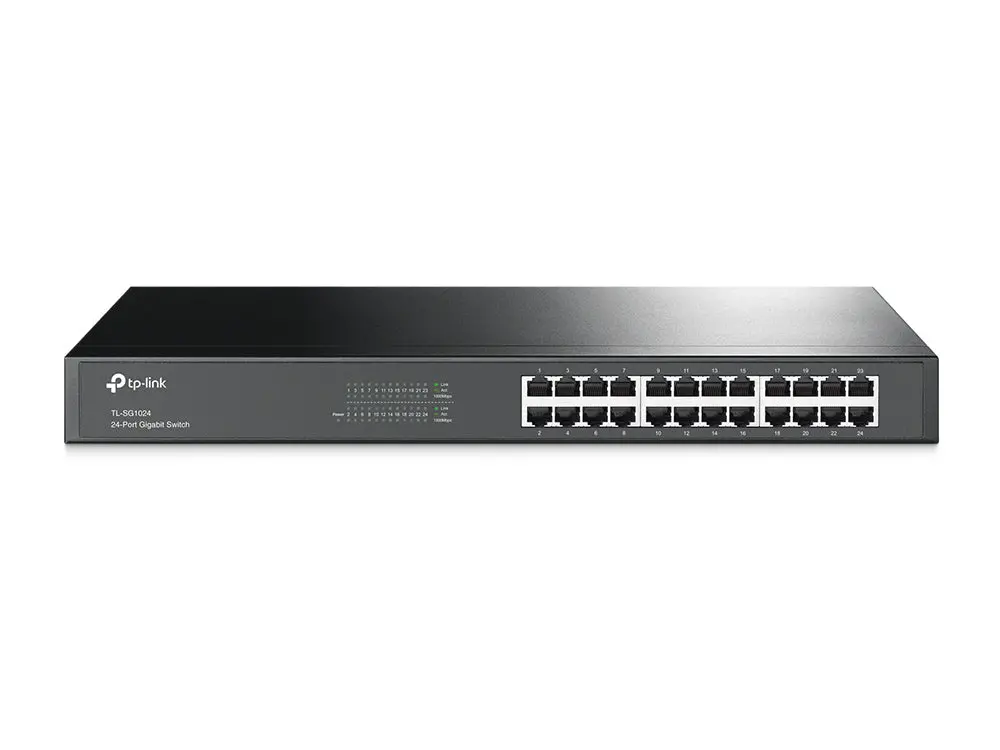 Tp-Link Tl-Sg1024 24-Port Gigabit Ethernet Unmanaged Switch Plug & Play Fanless Metal Design 1