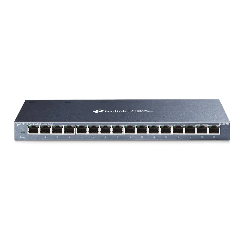 Tp-Link Tl-Sg116 16-Port Unmanaged Gigabit Poe Network Ethernet Switch Desktop/ Wall-Mount 1