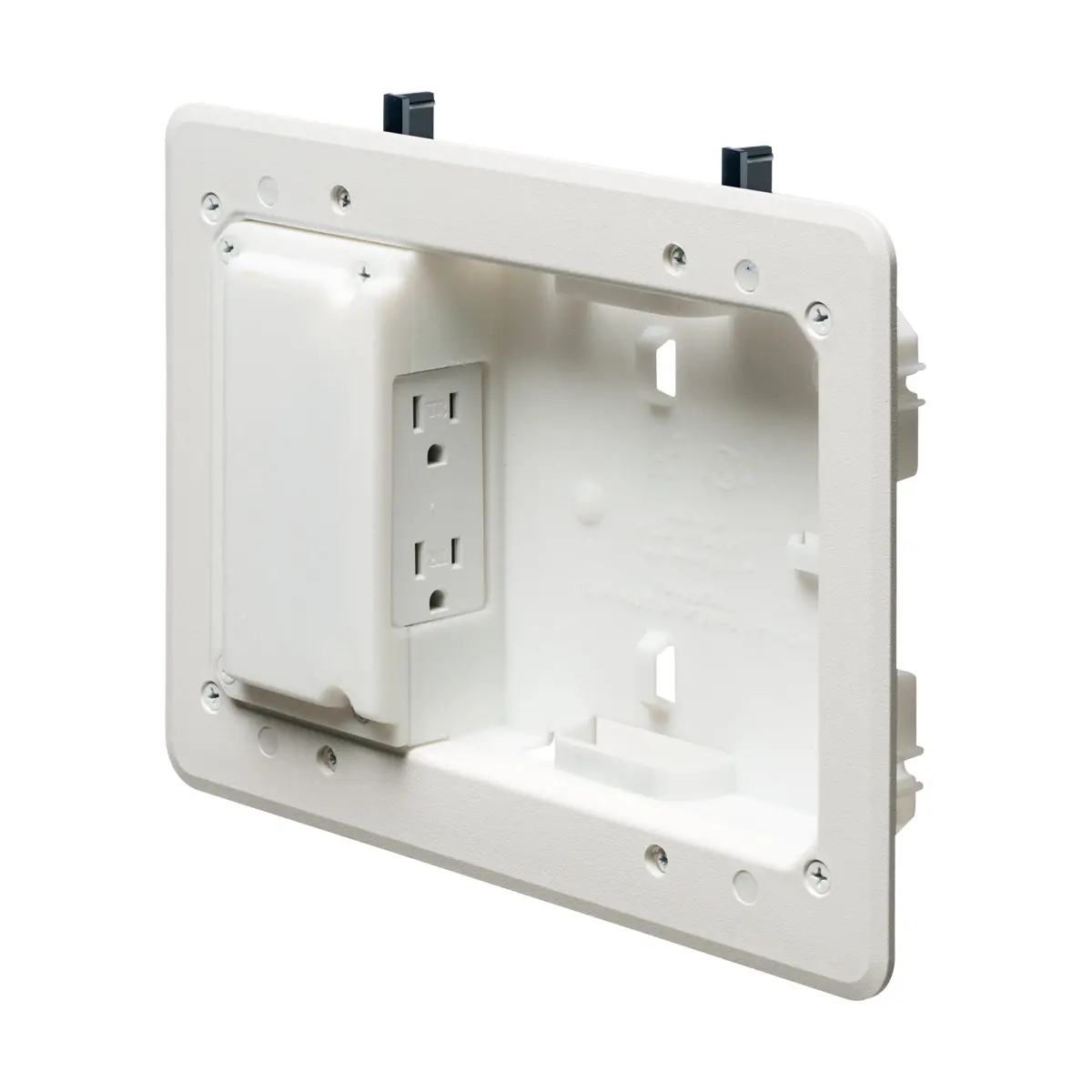 Arlington Tvl508 8 X 5 Inch Low Profile Tv Box For Shallow Walls, 1/2" Or 5/8" Drywall 1