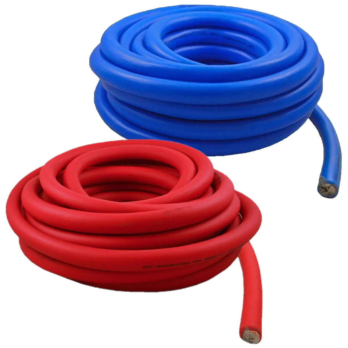 1/0 Gauge 50 Feet Total High-Performance Amplifier Power/Ground Cable (Red/Blue) 1