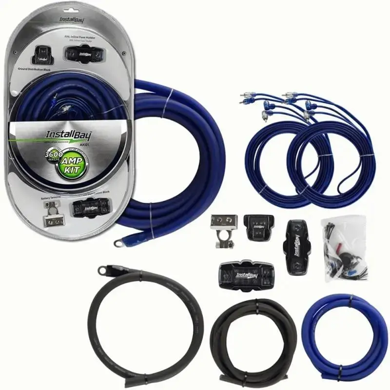 The Install Bay Ak01 1/0 Gauge Complete Dual Amplifier Wiring Kit 1