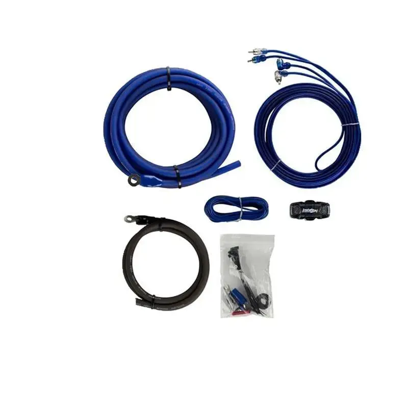 The Install Bay Ak4 Blue 1600W 4 Gauge Complete Amplifier Wiring Kit 2