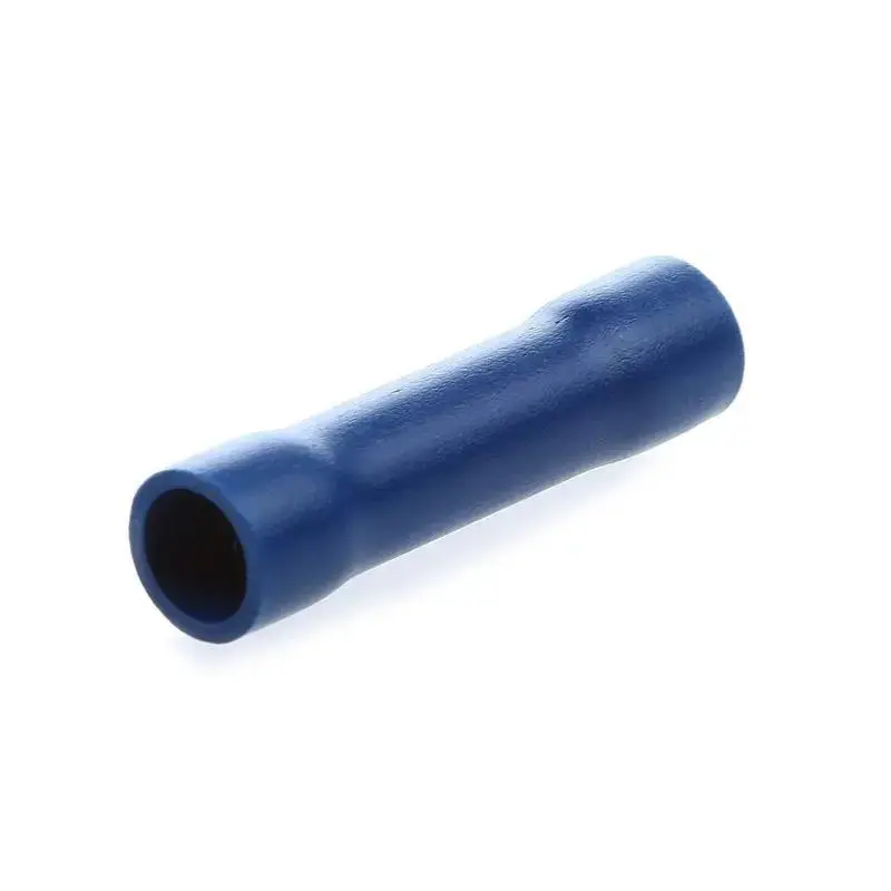 The Install Bay Bvbc Blue Vinyl 16/14 Gauge Butt Connector (100/Pack) 1