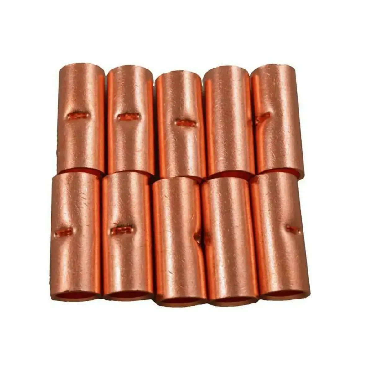 The Install Bay Cur1-0 Copper Uninsulated Butt Connector 1/0 Gauge Package Of 10 1