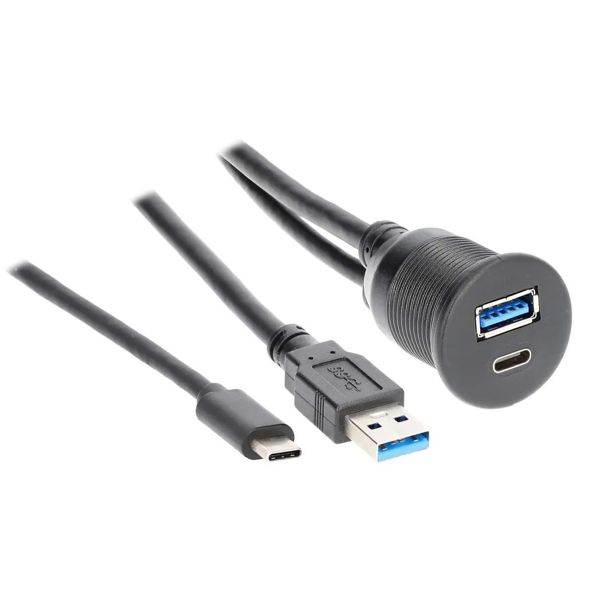 The Install Bay Ibr114 Usb A 3.0 + Usb-C Charge And Data Flush Mount 1