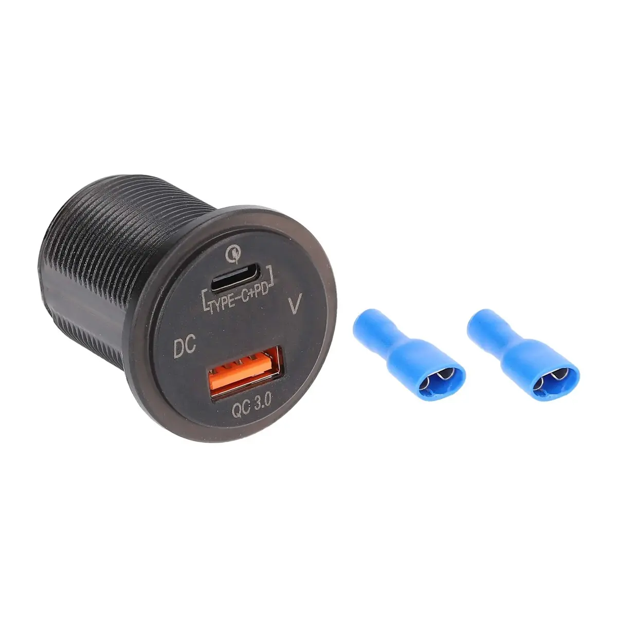 The Install Bay Ibr117 Type C + Usb 3.0 4X Charge + Voltmeter Flush Mount 1