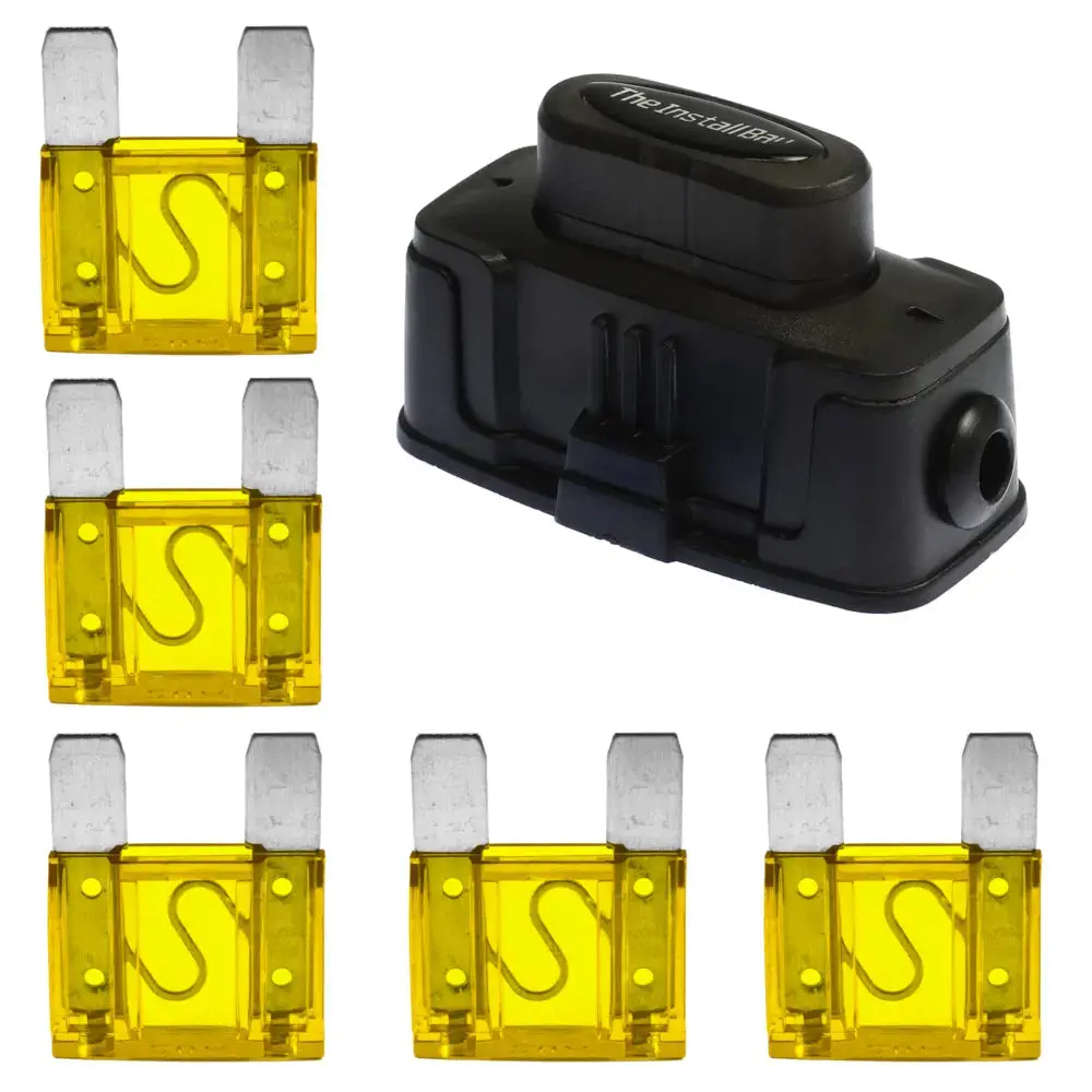 The Install Bay Maxihdh Heavy Duty Maxi Fuse Holder With 5 Pieces 20-100 Amp Maxi Fuses 1