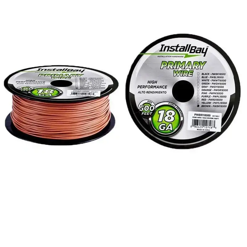 The Install Bay Pwbr18500 18 Gauge Brown Coil 500 Feet Stranded Primary Wire 1