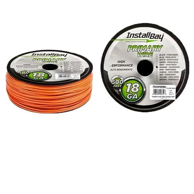 The Install Bay Pwor18500 Orange Coil 18 Gauge 500 Feet Stranded Primary Wire 1