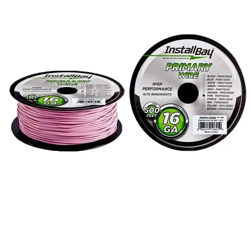 The Install Bay Pwpk18500 18 Gauge Pink Coil 500 Feet Stranded Primary Wire 1