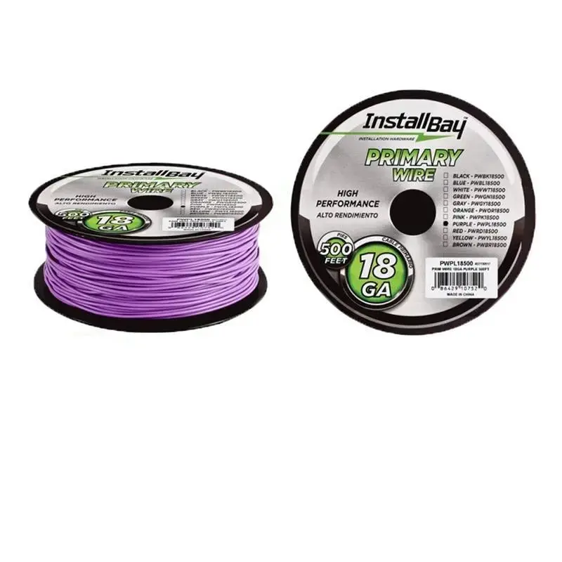 The Install Bay Pwpl18500 Purple 18 Gauge 500 Feet Coil Stranded Primary Wire 1