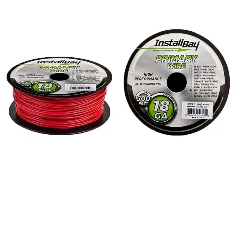 The Install Bay Pwrd18500 Red Coil 18 Gauge 500 Feet Stranded Primary Wire 1