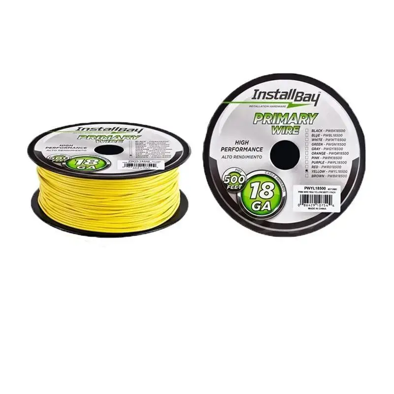The Install Bay Pwyl18500 Yellow 18 Gauge 500 Feet Stranded Primary Wire 1