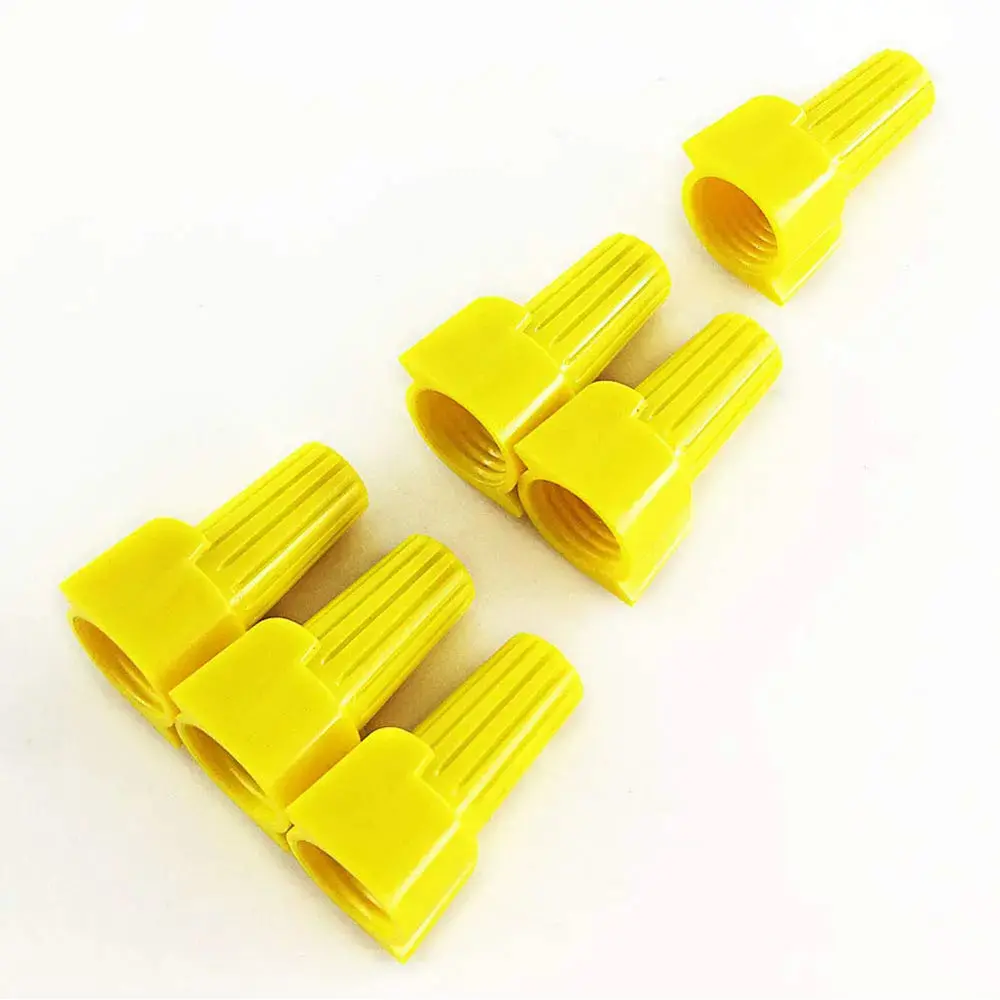 Twist Type Wire Connector Wire Nuts Awg 18-10 Winged Ul Listed Yellow 500 Pcs. 1