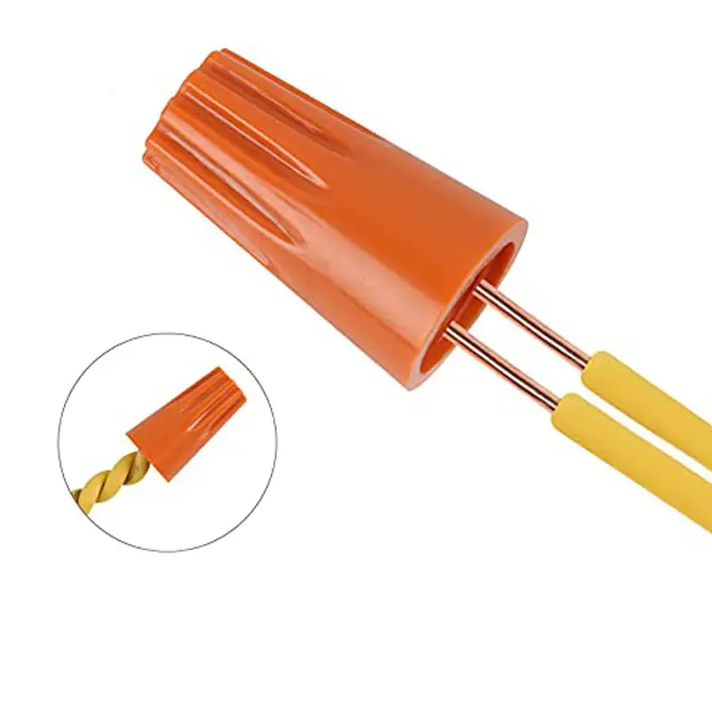 Twist Type Wire Connector Wire Nuts Awg 18-16 Ul Listed Orange 500 Pcs. 1