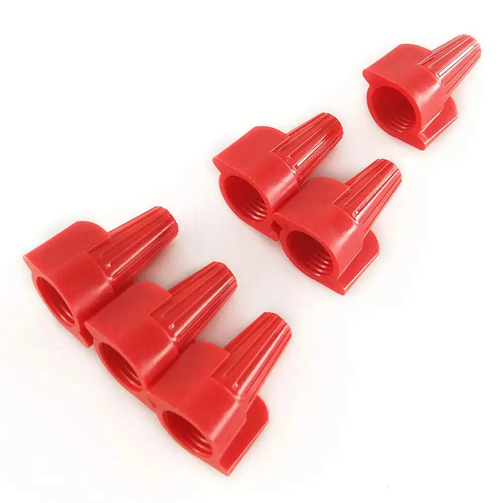 Twist Type Wire Connector Wire Nuts Awg 18-8 Winged Ul Listed Red 500 Pcs. 1
